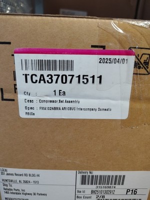 New TCA37071511 LG REFRIGERATOR COMPRESSOR SET ASSEMBLY
