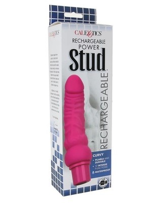 Premium   Power Stud  Rechargeable Curvy Vibe in PinkPower Studs Vibrator 