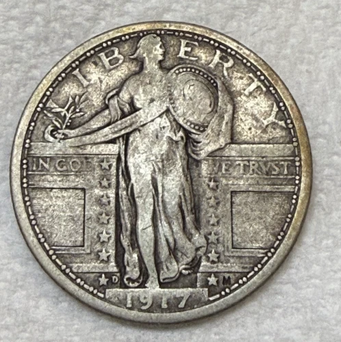 1917  D TYPE 1 Standing Liberty Silver Quarter