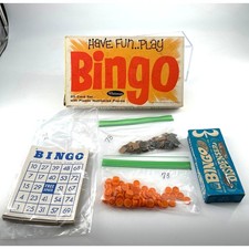 Vintage Whitman Bingo Game 20 Card Set w/ Plastic Markers  Box   1970s