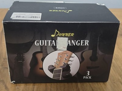 Donner 3 Pack Of Wall Mounted Guitar Hangers 44lb Max New