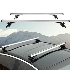 48"Car Universal Top Roof Rack Cross Bar Luggage Cargo Carrier Rails Aluminum x2
