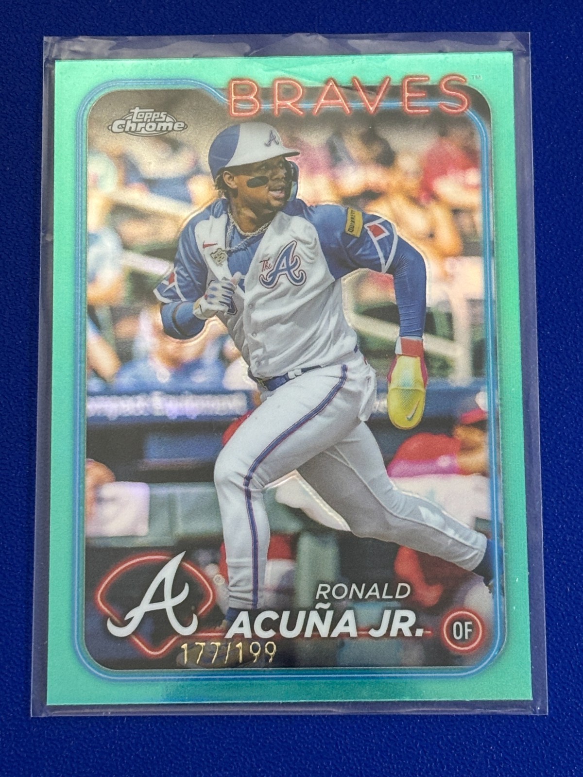 âš¾ 2024 Topps Chrome Baseball Aqua Refractor #250 Ronald ACUNA JR. #/199 âš¾