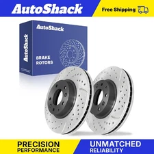 Front Drilled Slotted Brake Rotors for Ford Fusion Mazda 6 Lincoln MKZ V6