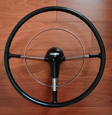 Chevrolet Bel Air 1955 1956 Original Steering Wheel Black Re-done Painted Great
