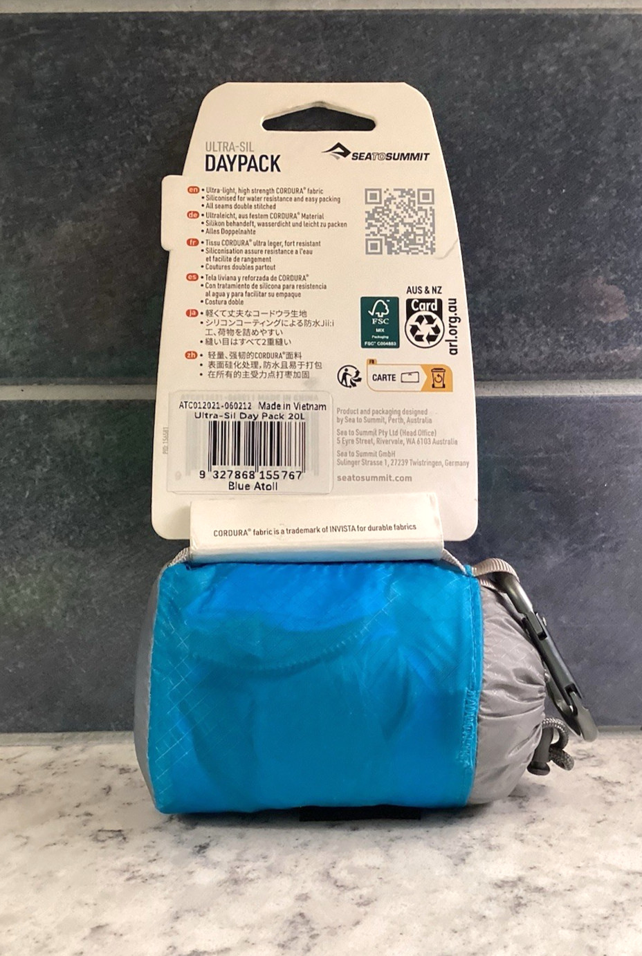 SEA TO SUMMIT  20L  ULTRA-SIL  DAYPACK  *Atoll Blue*  NEW