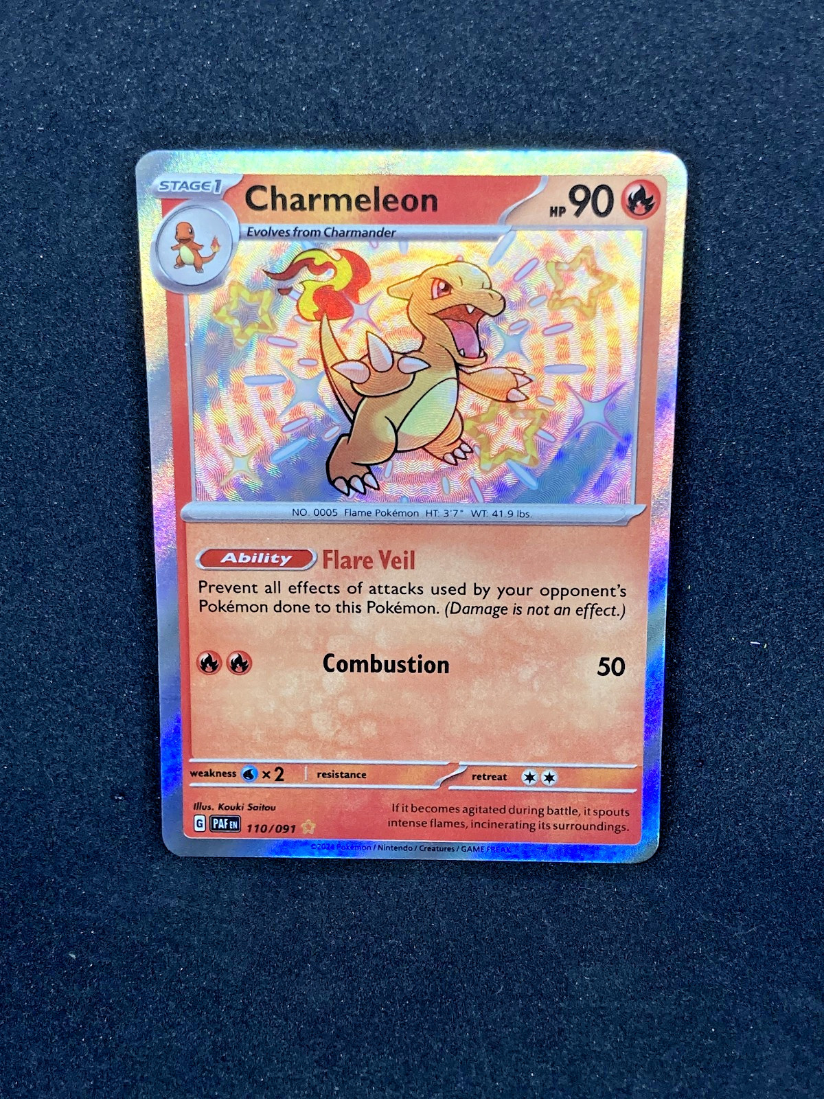 Charmeleon 110/091 SV: Paldean Fates Holo