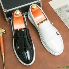 Driving Men's Faux Leather Dress Shoes Buckle Round Toe Business Moccasins Chic