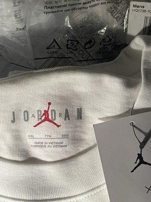 Nigel Sylvester X Jordan Brick By Brick Tee White HQ1736-100 Size