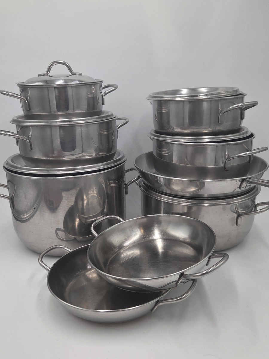 Lagostina Italy Stainless Steel Pan Set 15 Pcs | eBay