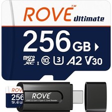 Ultimate Micro SD Card microSDXC Memory Card with USB 3.2 Type C Card 256GB