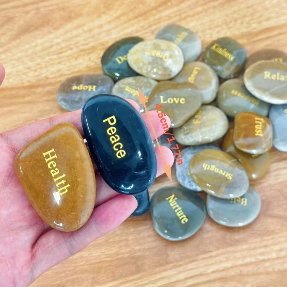 25 PIEZAS Piedras Inspiradoras Grabadas Rocas de Aliento Oración y Decoración Foto 3 de 4