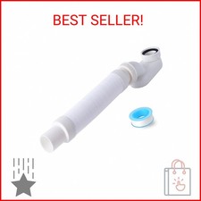 Cinsda Bathtub Shower Drain Pipe, Low Profile Flat 1 1/2 P Trap Kit Flexible Fre