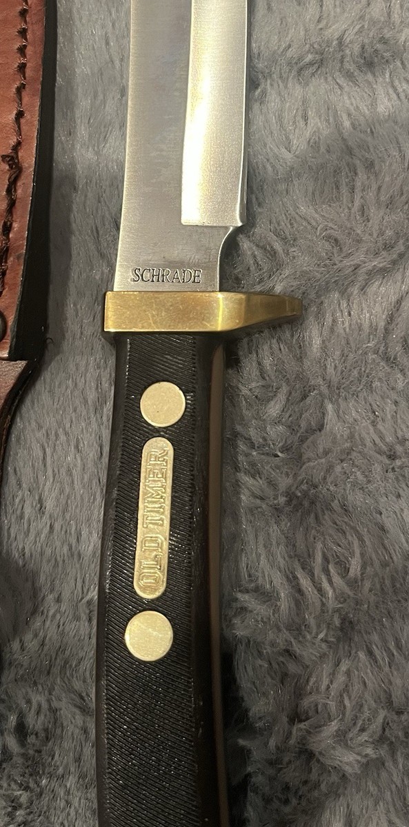 Schrade Old Timer 1650T fixed blade hunting knife w/ sheath | eBay