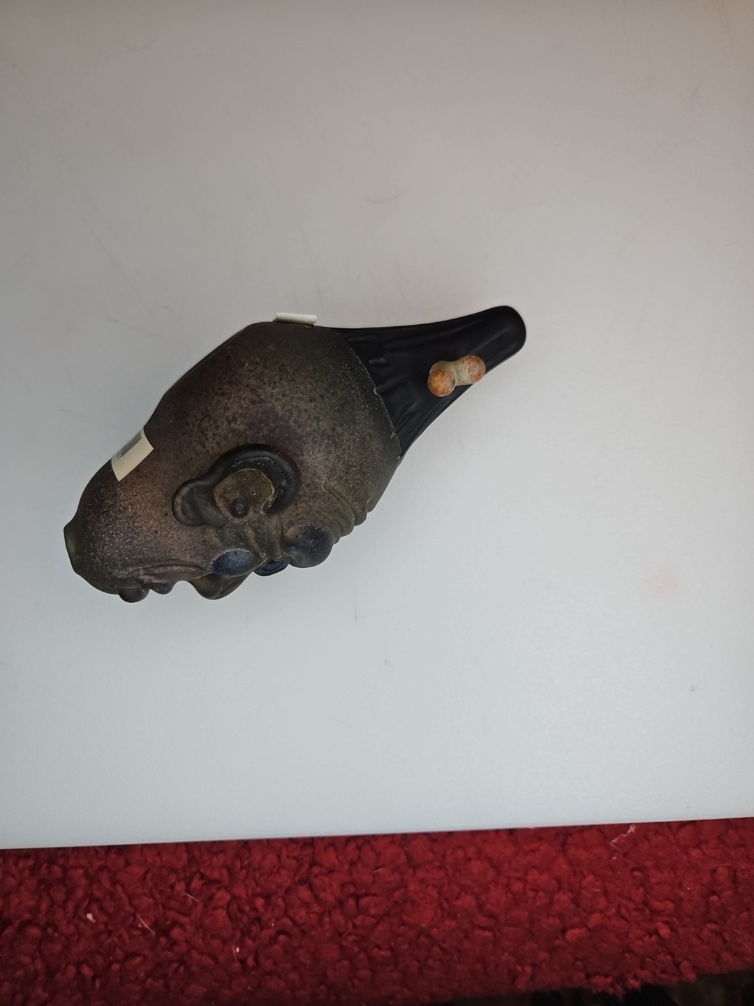 Glass Shrunken Head Smoking Pipe