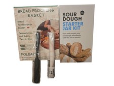 Sourdough Starter Kit with 9'' round Proofing Basket and Glass Jar