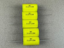 5 x 13.5uF 250V 13.5 mfd NP Non Polarized Crossover Audio Capacitor MPT Film