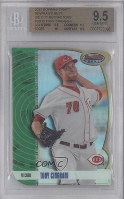 2012 Bowman Draft Bowman's Best Refractor 92/99 Tony Cingrani #BB39 BGS 9.5 0f8