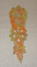 Multi-color Floral Lace Applique 8"