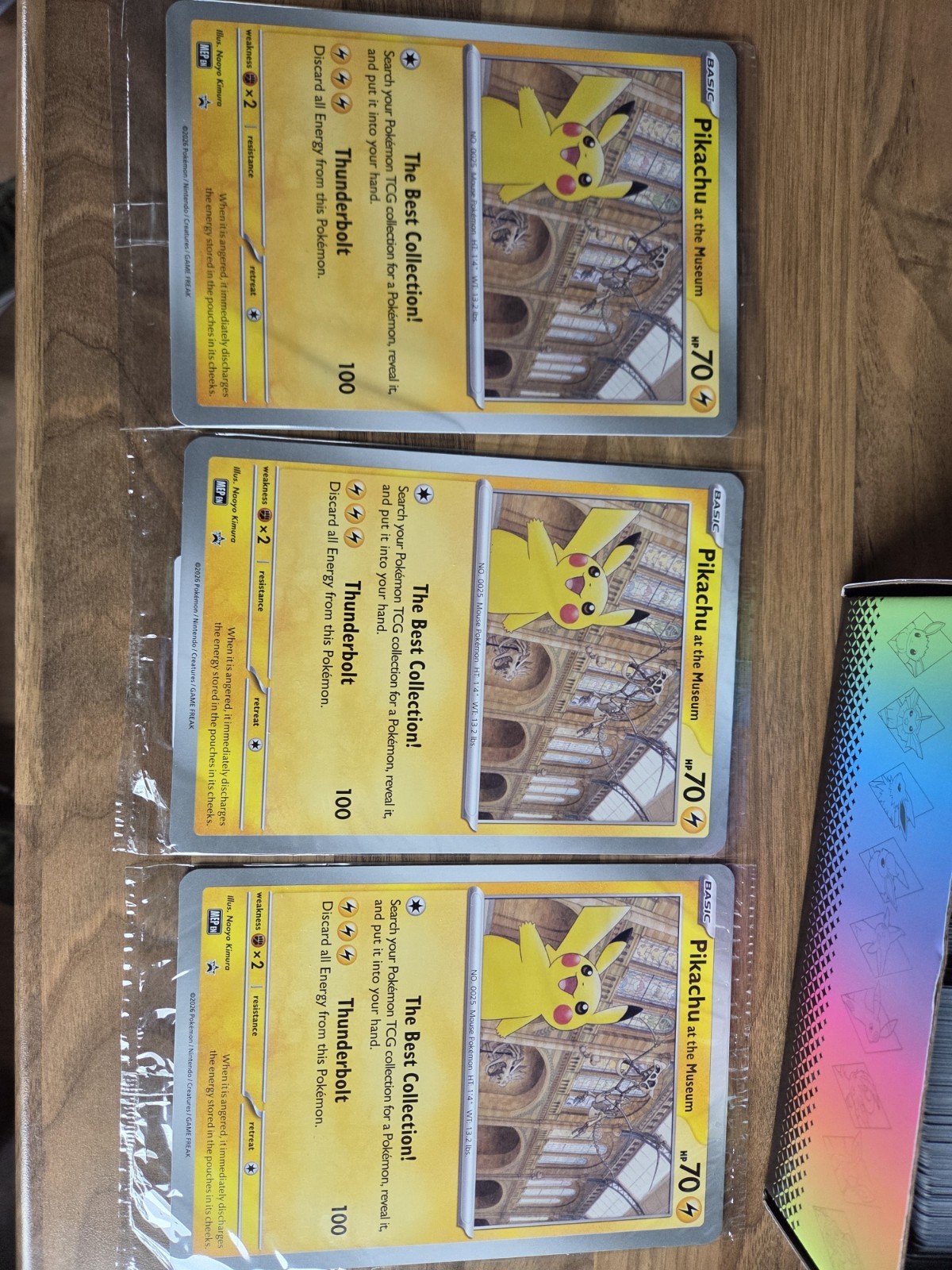 3x Pokémon Pikachu At The Museum - Jumbo Promo cards - New and Sealed