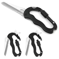 Carabiner Multitool EDC Carabiners Pocket Knife, Screwdriver, Can Bottle Opener