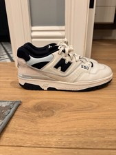 New Balance 550 BB550NQB White/Navy/Quarry Blue Leather Low Top Sneakers