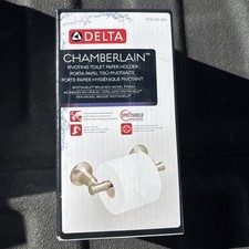 Delta Chamberlain Pivot Arm Toilet Paper Holder in SpotShield Brushed Nickel
