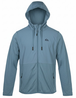 Quiksilver DryFlight Zip Hoodie / Jacket - NWT Mens Medium Smoke Blue #48389-B7