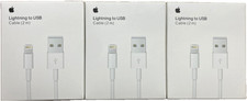  Lot of 3pcs Apple Lightning To USB Cable 2M 