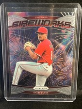 Chase Burns 2025 Panini Prizm Fireworks #21 - Cincinnati Reds