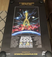 INTERSTELLA 5555 Original DS Double Sided 27x40 Movie Poster RARE Daft Punk NM