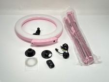 UBeesize 12 Inch LED Ring Light 62 Inch Tripod Phone Holder Pink Kit