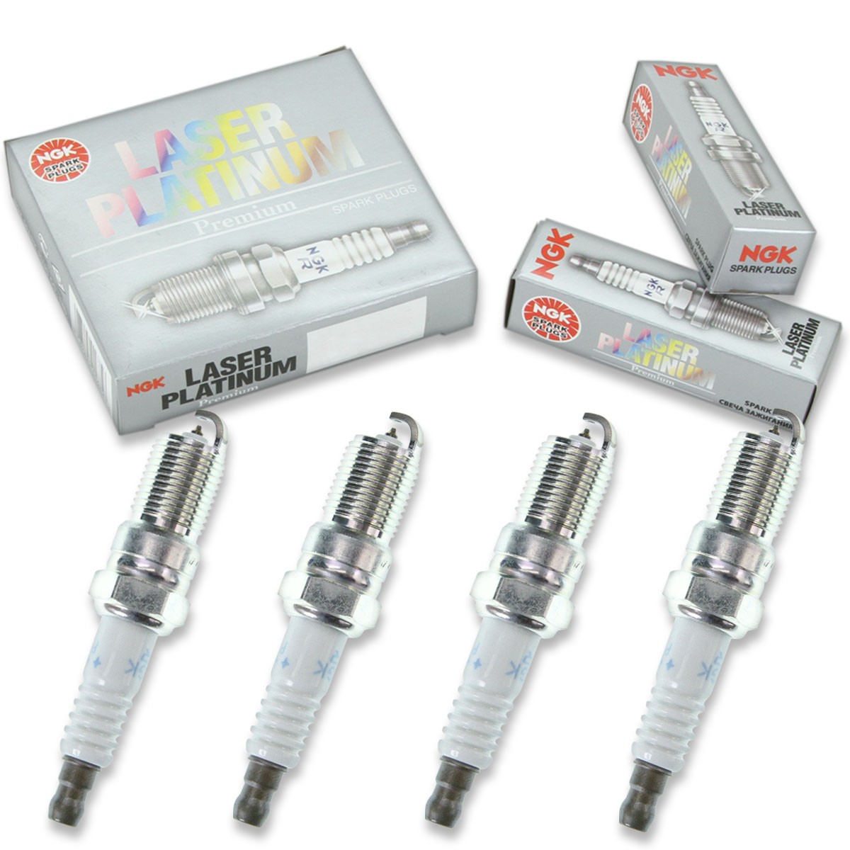 4 pc NGK Laser Platinum Spark Plugs for 2001-2010 Mazda B2300 2.3L L4 lt