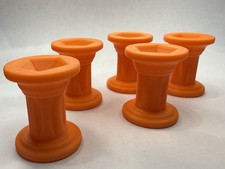 5 Orange Display Stands for 5/8  to 1  Shooter Marbles - Lot 8142