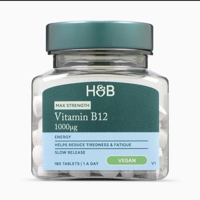 Holland & Barrett High Strength Slow Release Vitamin B12 1000ug 180 Tabletten