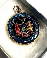 State Dollar Commemorative Series New York Dollar 1980 Mintage Pendant Enamel