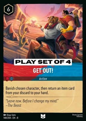 Get Out! (148/204) Play set of 4 Lorcana Reign of Jafar