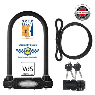 Master Lock Sold Secure Gold D-Lock + Kabel 11 x 21 x 120 cm 8274EURDPRO 