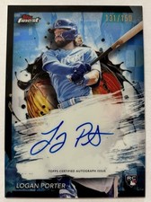 2024 Topps Finest - Logan Porter RC Sky Blue Auto /150 Color Match.. Royals