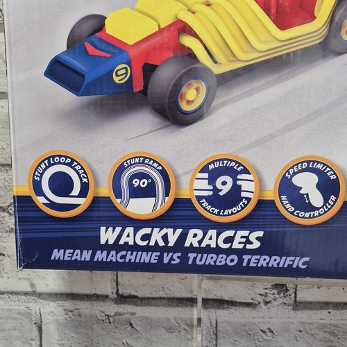 Wacky Races Micro Scalextric Race Track 1:64 Loop The Loop Boxed Fully Working - Afbeelding 17 van 24