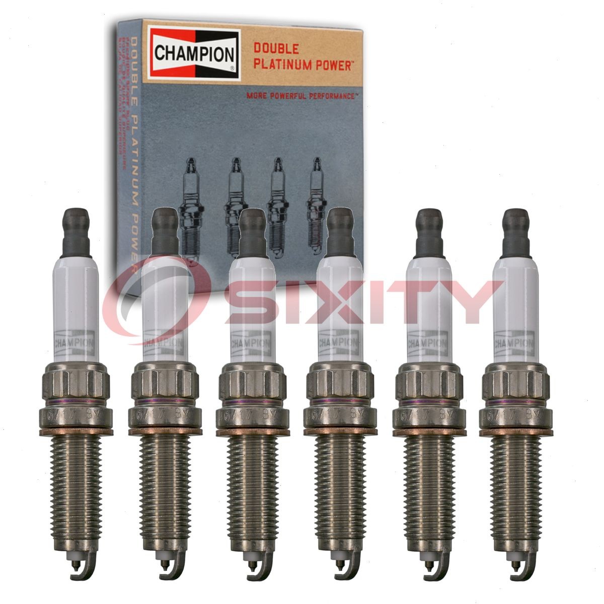 6 pc Champion Double Platinum Spark Plugs for 2008-2010 BMW 535i 3.0L L6 xn