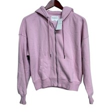 NWT Abercrombie Fitch Soft A F Max Essentials Zip Hoodie Pink XS 152-489-00077