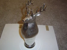 vintage cocktail shaker, stag head