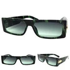 Men Classic Elegant Retro Biker Gangster Hip Hop Rapper SUN GLASSES Marble Frame