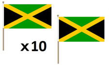 JAMAICA FLAG 12'' x 18'' wood stick - JAMAICAN FLAGS 30 x 45 cm - BANNER 2x3 in