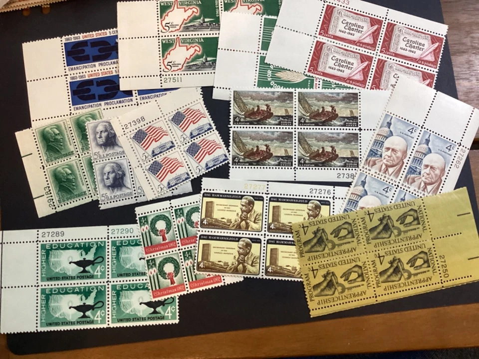 ICOLLECTZONE US Plate Blocks 40 different 4 & 5 Cent #1167 / / 1237 VF NH CV $40 - Image 2 of 4