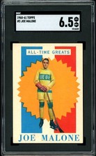 1960-61 TOPPS HOCKEY #3 Joe Malone ATG Quebec Bulldog 6.5 EX-NM+ All-Time Great