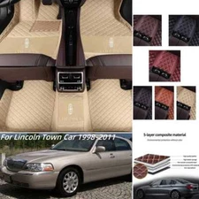 For Lincoln Town Car 1998-2011 Car Floor Mats Luxury Custom Carpets All Weather
