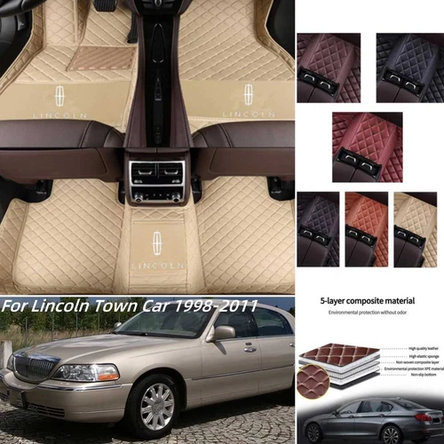 For Lincoln Town Car 1998-2011 Custom Carpets All Weather Car Floor Mats Auto - Imagen 2 de 36