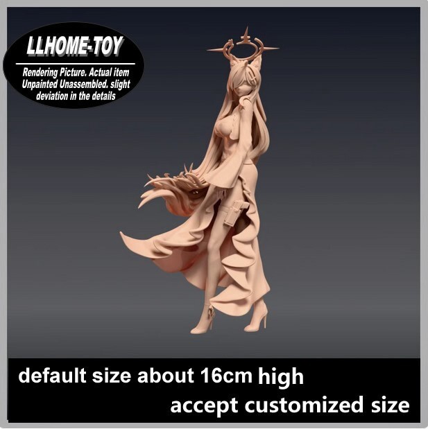 Game Character Sunaokami Shiroko Wolf Girl Resin 3D Print GK Figure DIY Model